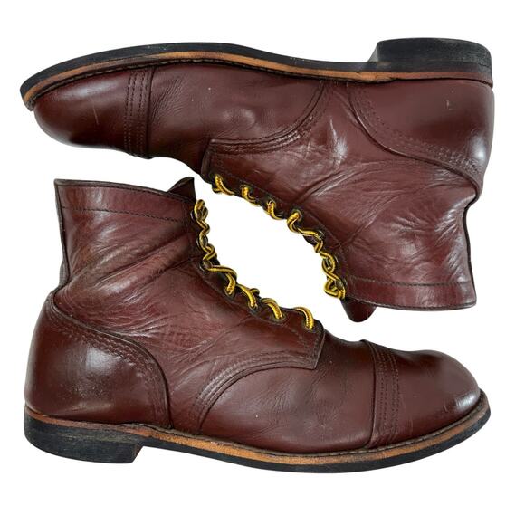 Red Wing 8119 Iron Ranger Boots Men Size 11.5 Heritage Red Oxblood Leather Ankle - Picture 8 of 12